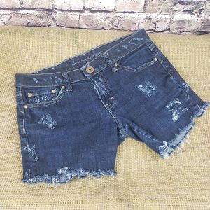 Banana Republic DIY Distressed Denim Cutoffs